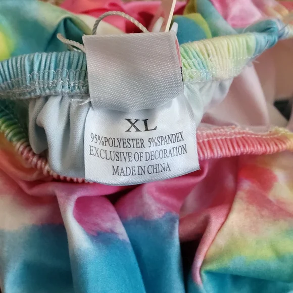 ♥️NWT♥️ MIA BELLE COLORFUL TIE-DYE TOP &DENIM SHORTS SET
